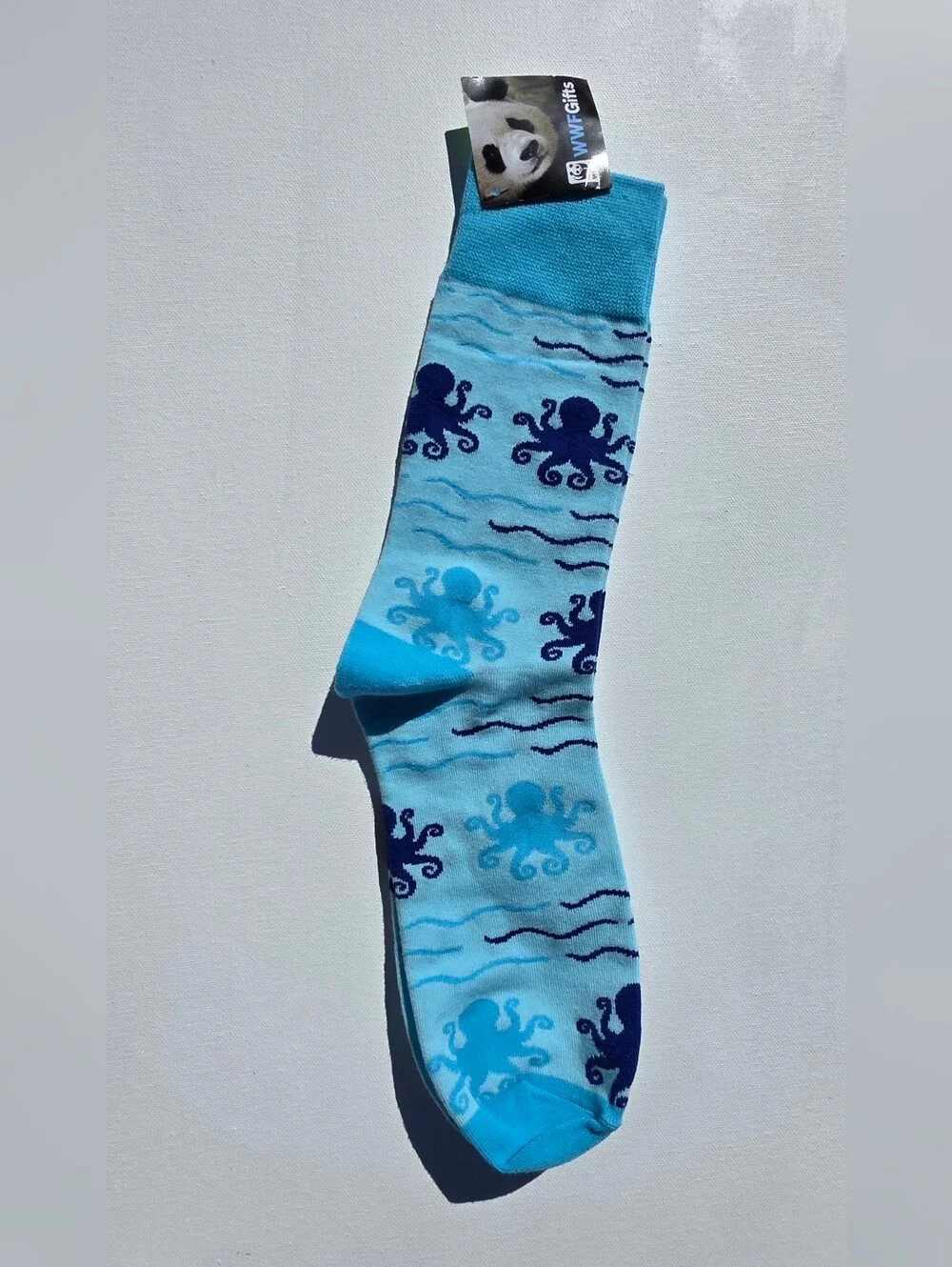 Light Blue Octopus Pattern Women’s Crew Socks